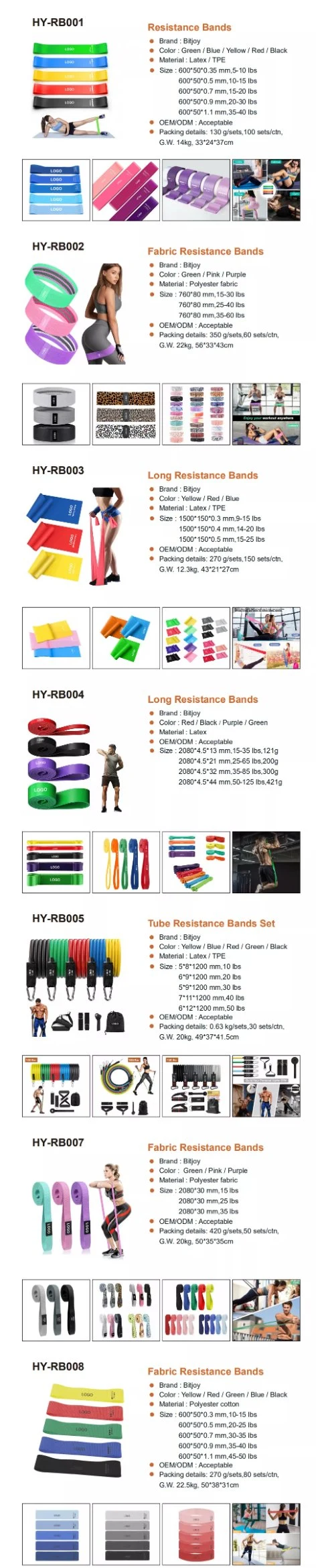 Custom Logo Printed Yoga Gym Exercise Fitness Brand Resistance Bands for Legs Glutes Booty Hip