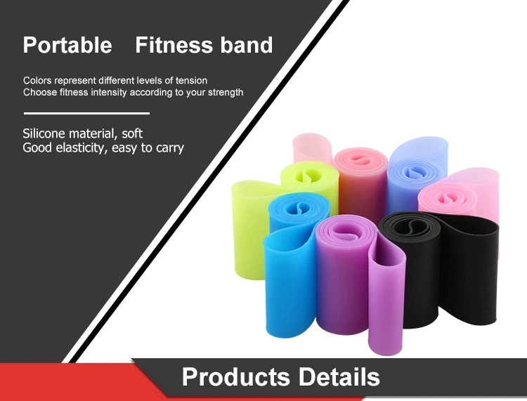 Factory Price Fitness Exercise Workout Yoga Bands Elastic Resistance Bands Long Hip Bands Custom Resistance Band Gym Equipment