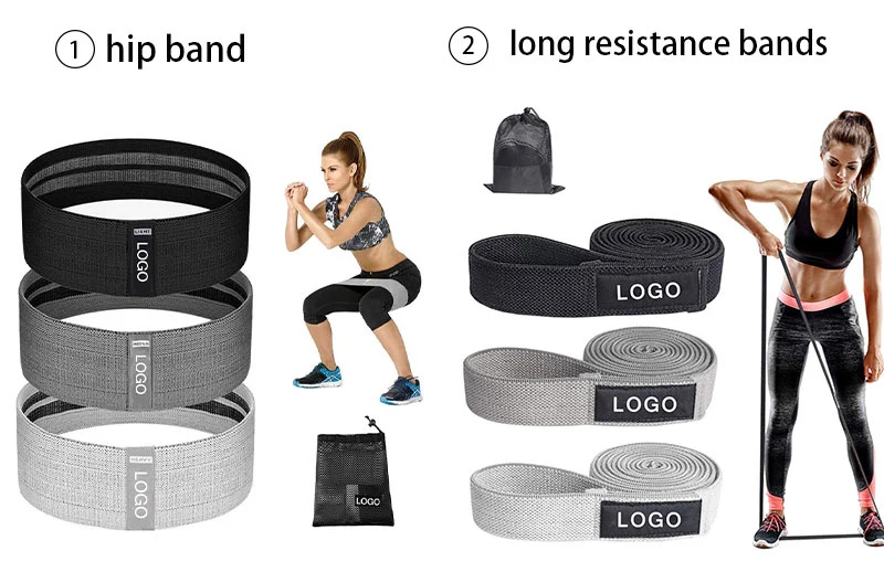 Wholesale Customize Hip Gym Fitness Elastic Exercise Band Fabric Resistance Band