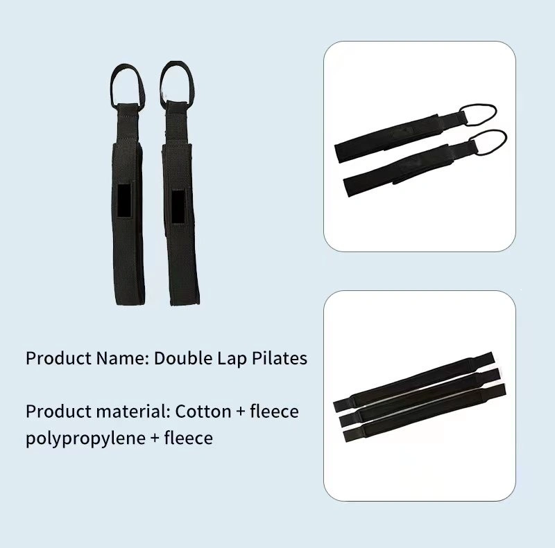 Gym Home Equipment Wholesale Reformer Pilates with Full Yoga Bed Comfortable Pull Ring Absorb Sweat Reduce Hand Force Double Rings Wrist Straps