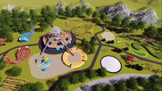 Customized Outdoor Playground Equipment, Children′ S Amusement Park, Large Plastic Slide